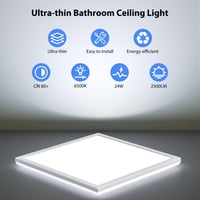 LED stropné svietidlo Feliigo 30 cm, 24W 2500LM 6500K, vodoodolné IP44, ultra tenké moderné svietidlo do obývačky, spálne, kúpeľne, na chodbu 2