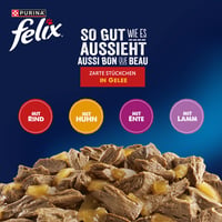 Hrană umedă pentru pisici Felix As Good as It Looks, selecție de rețete de la țară, 44 plicuri, bucățele delicioase în aspic, 4 arome diferite, nutriție 100% completă 2
