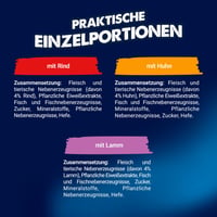 Hrană complementară umedă pentru pisici Felix Soup Time Original – Aromă de vită, pui și miel – Supă cu sos, 6 plicuri per pachet 7