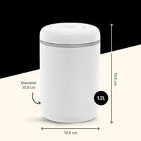 Fellow Atmos Vákuum Tárolóedény Kávéhoz és Ételhez 1,2L Matt Fehér 3