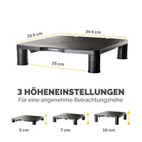 Stojan na monitor Fellowes Everyday, 3 výškové úrovne, organizér káblov, max. 27 kg – čierny 4