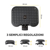 Ergonomická podnožka Fellowes Everyday Plus s protišmykovým povrchom – opierka na nohy k stolu do kancelárie aj domácnosti – čierna 3