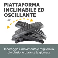 Ergonomická podnožka Fellowes Everyday Plus s protišmykovým povrchom – opierka na nohy k stolu do kancelárie aj domácnosti – čierna 4