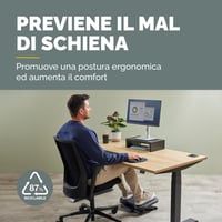 Ergonomická podnožka Fellowes Everyday Plus s protišmykovým povrchom – opierka na nohy k stolu do kancelárie aj domácnosti – čierna 2