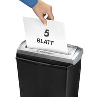 Distrugător de documente Fellowes FS-5S, tăiere în fâșii, P1, 5 coli, 11 litri - negru 3