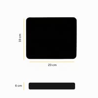 Fellowes Habszivacs Egérpad Csúszásmentes Aljjal, 18,6 x 22,4 x 0,6 cm, Fekete, 50% Újrahasznosított Anyagból, Tartós Poliészter Felület 3
