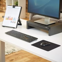 Fellowes Habszivacs Egérpad Csúszásmentes Aljjal, 18,6 x 22,4 x 0,6 cm, Fekete, 50% Újrahasznosított Anyagból, Tartós Poliészter Felület 2