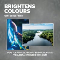Laminovacia fólia Fellowes ImageLast A3, 80 mikrónov, lesklý povrch, 100 ks v balení, s priehľadným navádzacím prvkom, na fotografie a oznámenia 6