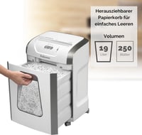 Fellowes Powershred FS-12C Iratmegsemmisítő - P-4 Keresztvágás, 12 Lap, 19 Literes Kosár, Tűzkapocs és Bankkártya Aprítás, Irodai Használatr 4