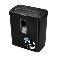 Skartovačka Fellowes Powershred FS-6C – krížový rez P-4, 6 listov, 15-litrový kôš, skartácia sponiek a platobných kariet, na domáce použitie do kancelárie 1