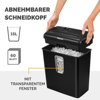 Skartovačka Fellowes Powershred FS-6C – krížový rez P-4, 6 listov, 15-litrový kôš, skartácia sponiek a platobných kariet, na domáce použitie do kancelárie 5