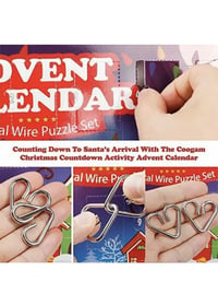 Calendar Advent Metalic Puzzle cu Sârmă, Joc Numărătoare Inversă pentru Crăciun 5