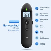 Femometer Family Érintésmentes Lázmérő Homlok Infravörös Digitális Fekete 7