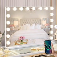 FENCHILIN Hollywood Sminkespegel USB-s 18 LED Lámpával 3 Színhőmérséklet Fehér 1
