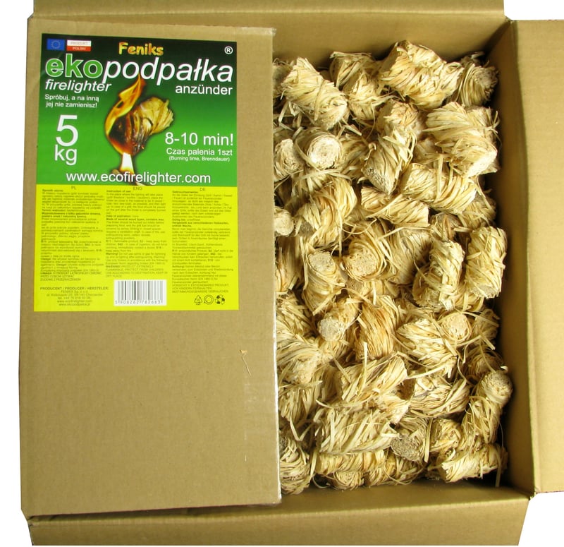 Așchii de foc ecologice Feniks 5 kg (aprox. 450-500 buc.) pentru șemineu, grătar și foc de tabără