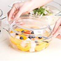Fenix Hőálló Edzett Üveg Lábas Fedővel – Kerek Üveg Fazék 2,5 L – Tűzálló Főzőedény Gáz és Villanytűzhelyre 2