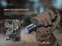 Taktické svietidlo Fenix TK20R v2.0 – 3000 lúmenov, nabíjanie cez USB-C, batéria 21700, technológia APF, čierne 9