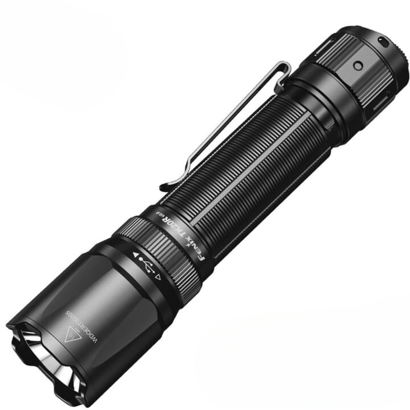 Taktické svietidlo Fenix TK20R v2.0 – 3000 lúmenov, nabíjanie cez USB-C, batéria 21700, technológia APF, čierne