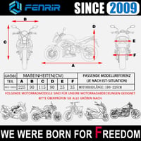 FENRIR 220 cm Motoros Ponyva Vízálló Motorkerékpár Takaró Kültéri Beltéri Használat 2