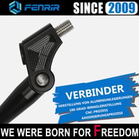 FENRIR E Jóváhagyott Motorkerékpár Visszapillantó Tükör Anti-Glare Fekete Retro CNC 6