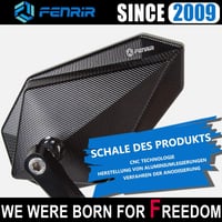 FENRIR E24 Motorkerékpár Visszapillantó Tükör CNC Fekete E-Jóváhagyott 7