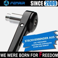 FENRIR E24 Motorkerékpár Visszapillantó Tükör CNC Fekete E-Jóváhagyott 8