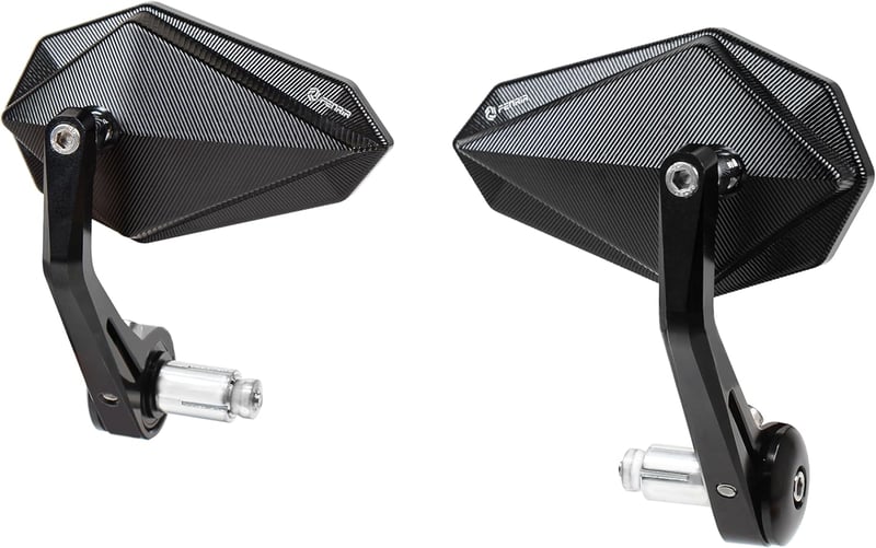 FENRIR E24 Motorkerékpár Visszapillantó Tükör CNC Fekete E-Jóváhagyott