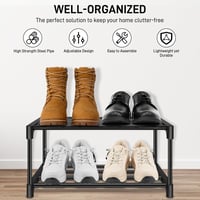 Fentar 2 szintes cipőtartó, állítható, kompakt fém cipőpolc 4