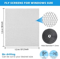Fentar Ablak Szúnyogháló 5db 130x150cm Öntapadós Rovarháló Szett 2