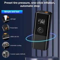 Feolaviy Elektromos Akkumulátoros Légpumpa 150 PSI 6000 mAh Digitális LCD Kijelzővel Hordozható Kompresszor Autóhoz Kerékpárhoz 6
