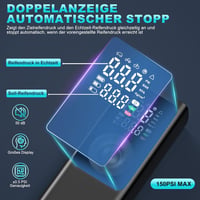 Feolaviy Elektromos Kompresszor 150 PSI - Akkumulátoros Pumpa 10000 mAh, Digitális LCD Kijelzővel, LED Lámpával, Autó/Kerékpár/Labda Felfújá 4