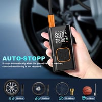Feolaviy Mini Elektromos Pumpa 6000 mAh Akkumulátorral - 150 PSI Hordozható Kerékpár Kompresszor LED Lámpával - Újratölthető Pumpa Biciklire 3