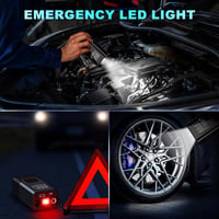 Feolaviy Mini Elektromos Pumpa 6000 mAh Akkumulátorral - 150 PSI Hordozható Kerékpár Kompresszor LED Lámpával - Újratölthető Pumpa Biciklire 6