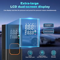 Feolaviy Mini Elektromos Pumpa 6000 mAh Akkumulátorral - 150 PSI Hordozható Kerékpár Kompresszor LED Lámpával - Újratölthető Pumpa Biciklire 4