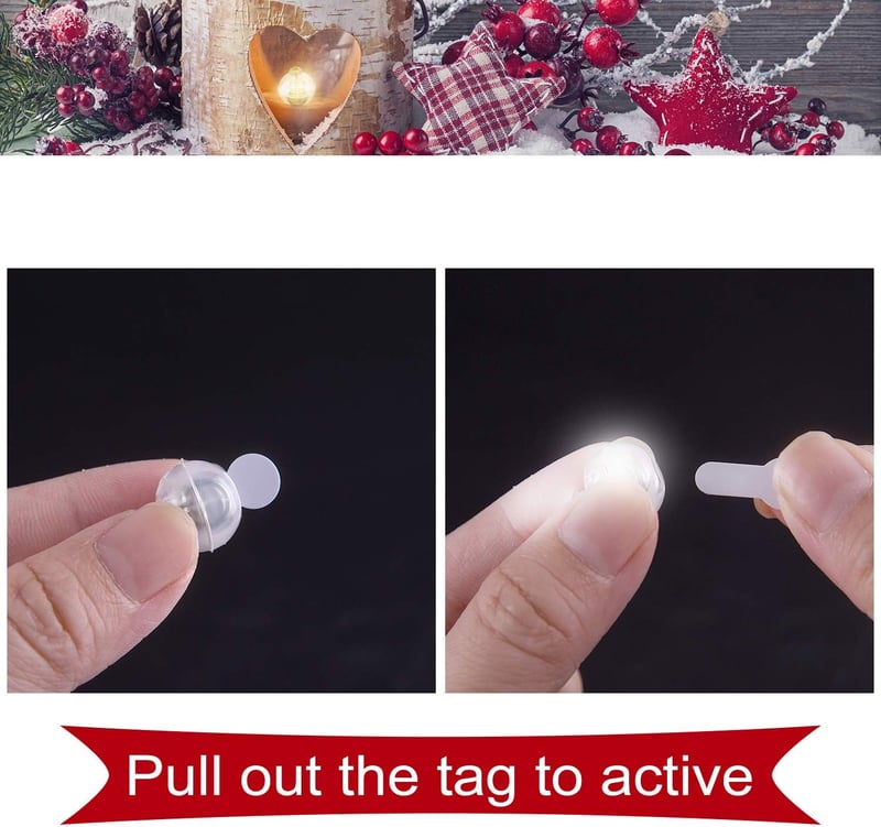 FEPITO 100 db Mini LED Világító Lufi Fehér Lámpa Parti Dekoráció Karácsony Halloween - 100 Pcs