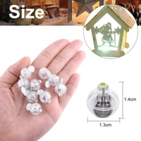 FEPITO 100 db Mini LED Világító Lufi Fehér Lámpa Parti Dekoráció Karácsony Halloween - 100 Pcs 6