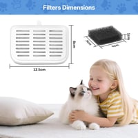 Set 10 filtre de schimb pentru fântâna de apă pentru pisici Feriva, compatibile cu dozatorul de apă fără fir Everweet MAX cu sistem de filtrare multiplă 6
