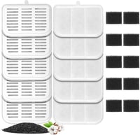 Set 10 filtre de schimb pentru fântâna de apă pentru pisici Feriva, compatibile cu dozatorul de apă fără fir Everweet MAX cu sistem de filtrare multiplă 1