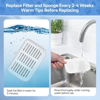 Set 10 filtre de schimb pentru fântâna de apă pentru pisici Feriva, compatibile cu dozatorul de apă fără fir Everweet MAX cu sistem de filtrare multiplă 4