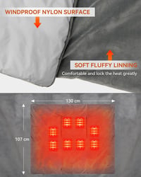 FERNIDA Elektromos Fűtőpárna Vezeték Nélküli 7.4V Akkumulátorral Unisex Szürke - Grau 7