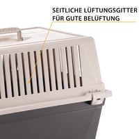 Ferplast ATLAS 30 EL Prepravný box pre psov a mačky do 15 kg, čierny, 40x60x38 cm, s vetracími otvormi 7