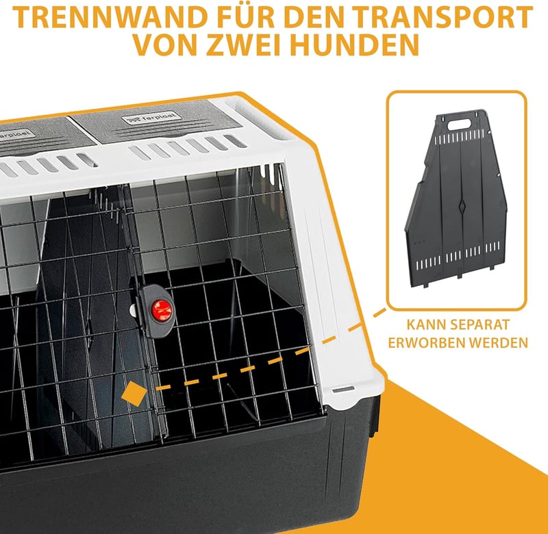 Ferplast Atlas Car Dog Crate 80 SE autós kutyaszállító box 82x51x61cm - M, ATLAS CAR SPECIAL