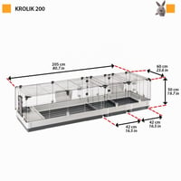 Klietka pre králiky a morčatá Ferplast Krolik 200 s príslušenstvom — Plastová vanička je na 2 miestach mierne prasknutá (stav: pozri 2. obrázok) 4