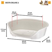 Ferplast plastična ležaljka za pse i mačke za male životinje, 49x36x18 cm, siva 2