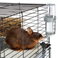 Cușcă pentru iepuri și cobai Ferplast Rabbit 100 Double, pe două niveluri, cu accesorii, metal negru și plastic, 95x57x93,5 cm 5
