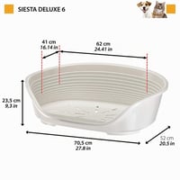 Peliech pre psov a mačky Ferplast Siesta Deluxe, umývateľný, priedušný, protišmykový, 62 x 41 x 23,5 cm, bordový 3