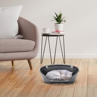 Ferplast Siesta Deluxe plastový pelech pre psov a mačky 43x28x17,5 cm čierny – umývateľný, protišmykový, priedušný košík pre domáce zvieratá 3