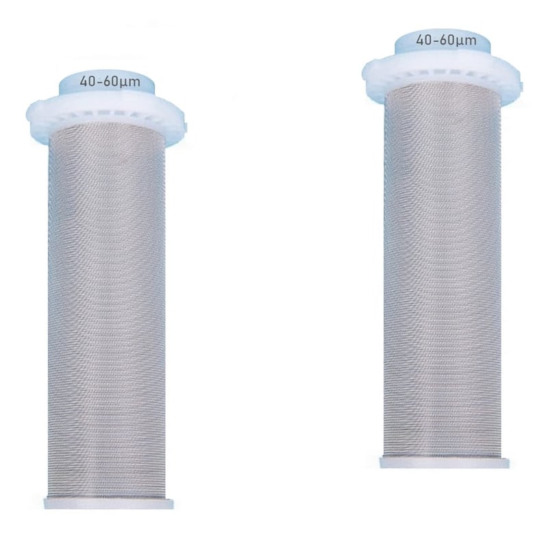 Cartuș filtrant de rezervă din oțel inoxidabil FERPRO FERDOM FD249, 40-60 microni - 2 bucăți - Pentru prefiltrul FD244 FD246 - Diametru 33 mm, Înălțime 102 mm, Suprafață de filtrare 90 cm²
