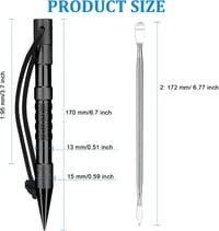 Set ace de cusut și croșetat FID din oțel inoxidabil Ferraycle pentru paracord și piele, cu instrument de netezire a nodurilor negru 3