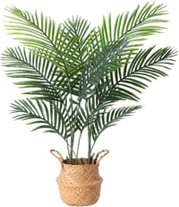 Ferrgoal Areca pálma műnövény tengeri fűből font kosárral - 110 cm 1